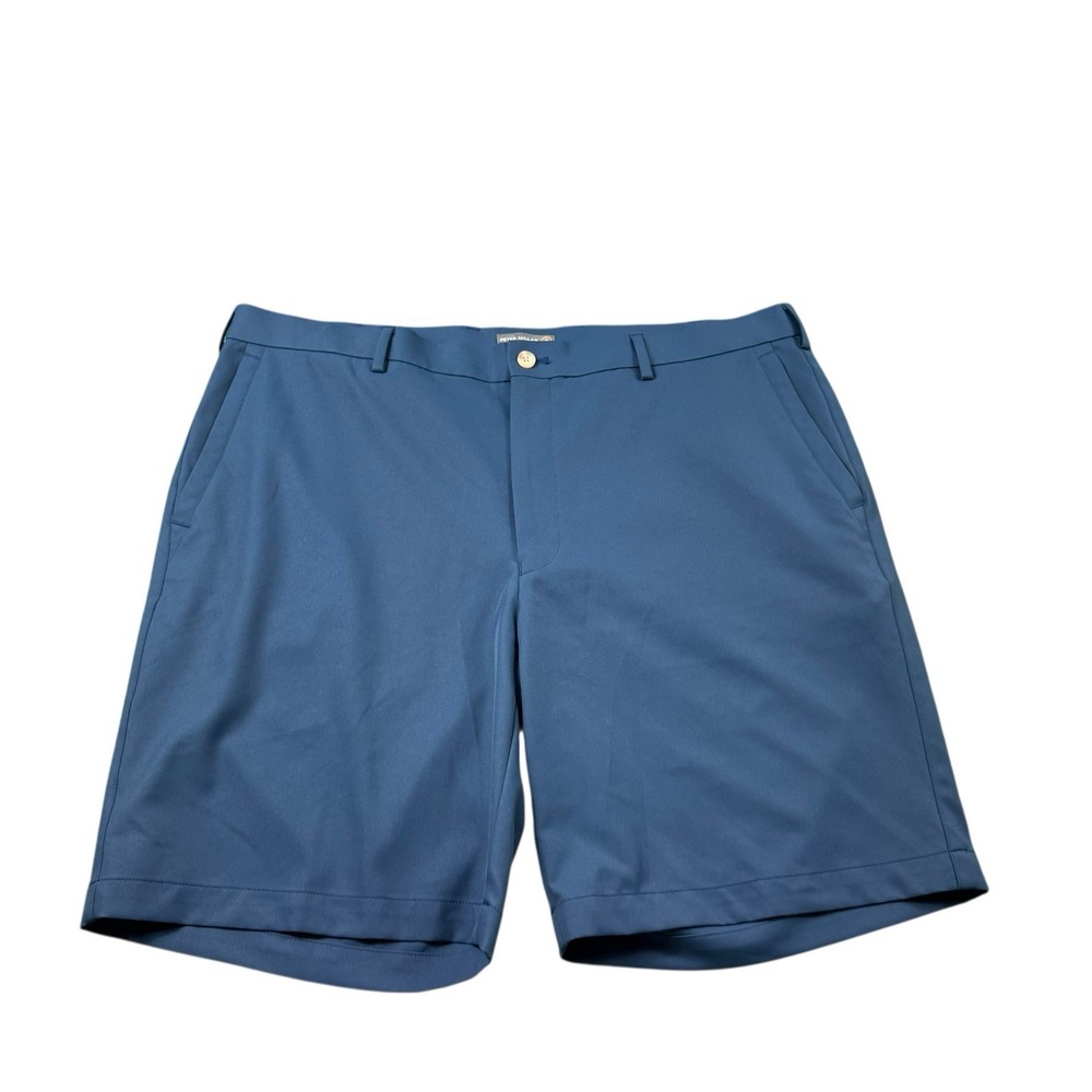 Peter Millar Crown Sport Blue Wicking Chino Golf Short Size 38 Mint